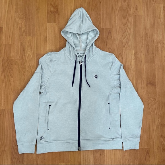 Peter Millar Women’s Sun Logo French Terry Zip Up Hoodie Sweatshirt Size Large - Picture 2 of 9